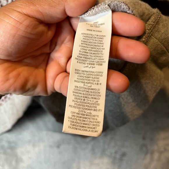 Boden Sz Small Animal Stamp Leopard Gray Maroon Long‎ Sleeve Sweatshirt Women's - Picture 5 of 6